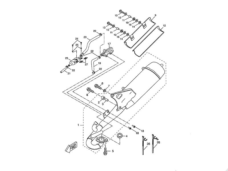 Yamaha Avgassystem (5SBE461032)