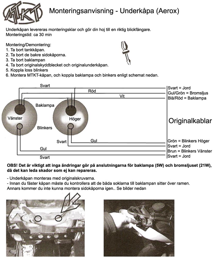 MTKT Bakre Underkåpa (Aerox)