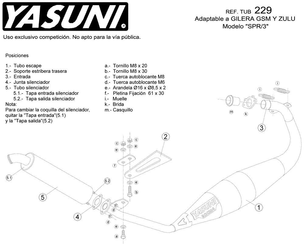 Yasuni Avgassystem (SPR3 MAX)