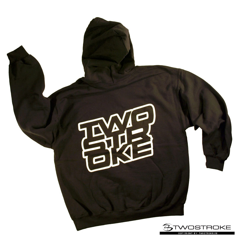 TSR Hoodie (Twostroke Logo) Svart/Rd