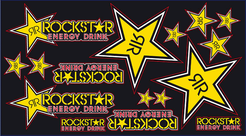 Rockstar Klistermärksset (Energy Drink)