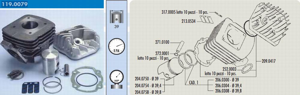 Polini Cylinder (Sport) - 50cc