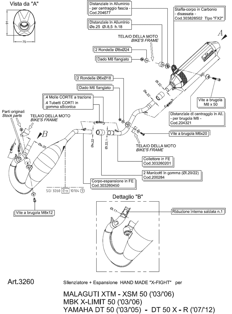 LeoVince Avgassystem (X-Fight) DT50