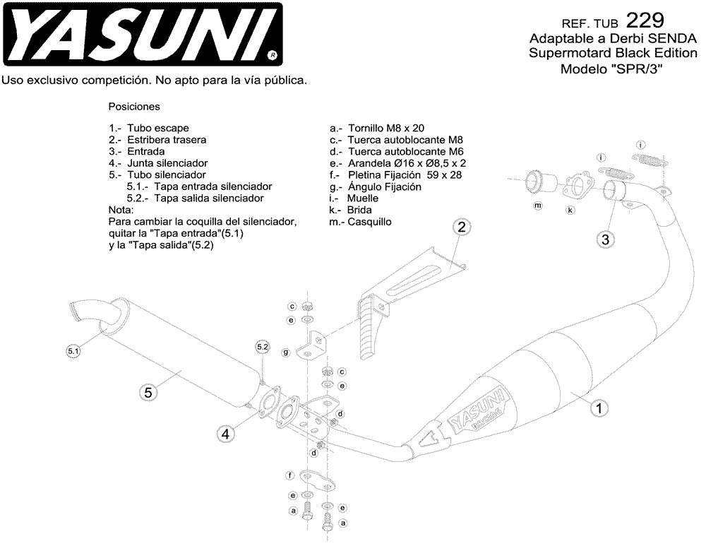 Yasuni Avgassystem (SPR3 MAX)
