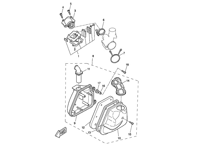 Yamaha Luftfilterbox (5BRE441040 5BRE441001)