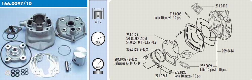 Polini Cylinderkit (Evolution) 50cc (10 mm)