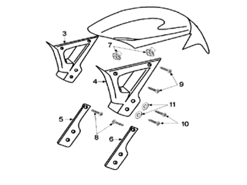 Peugeot Fästen till framskärm (stora)