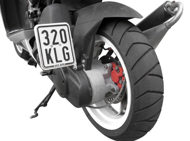Opticparts Regskyltshållare (Motorblock) - Aluminium