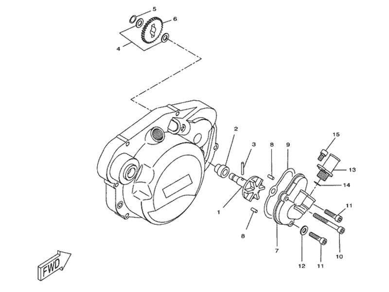 Yamaha Impeller med axel (1HDE245000)