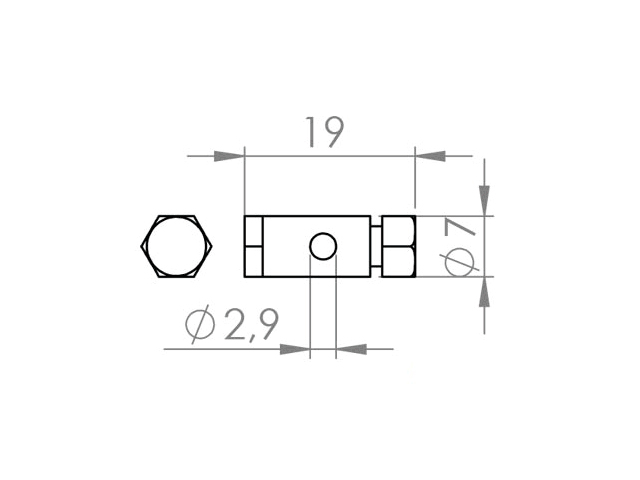 CGN Skruvnippel (16,7x7,7 mm)