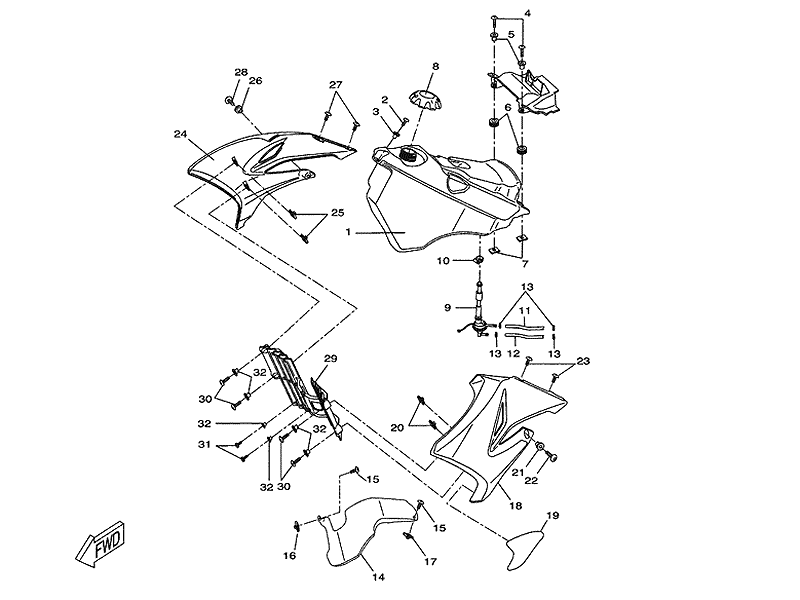 Yamaha Tanklock ->2005/2006 (1D4F461000)