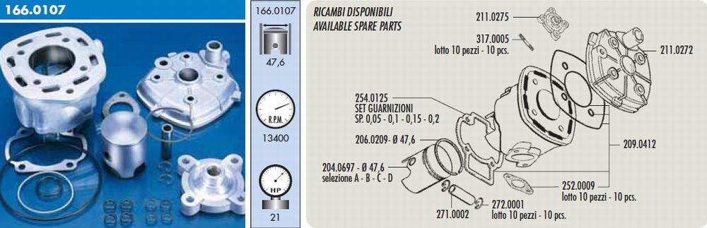 Polini Cylinderkit (Evolution 2) 70cc (12 mm)