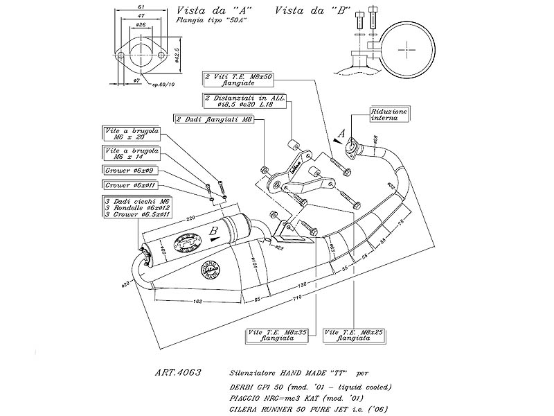 LeoVince Avgassystem (H.M. TT)