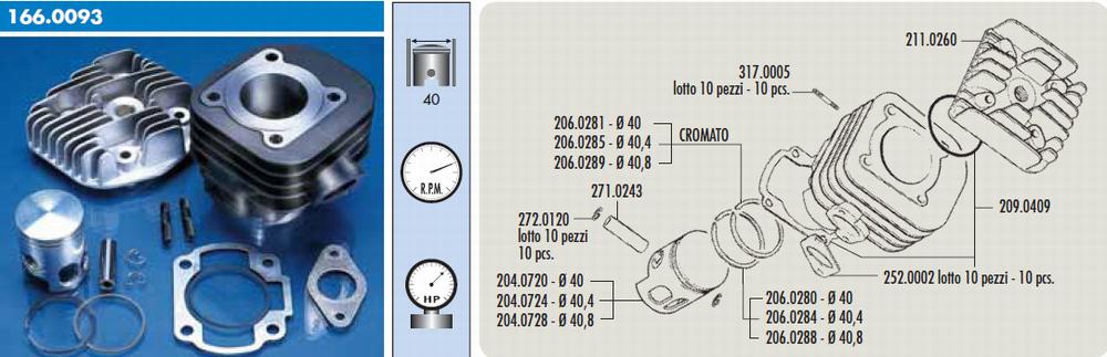 Polini Cylinderkit (Sport) 50cc