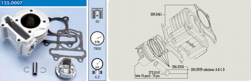 Polini Cylinderkit (Sport) 80cc