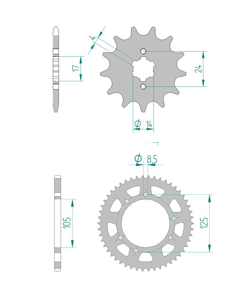 Doppler Drevkit (420) ALU - Rd