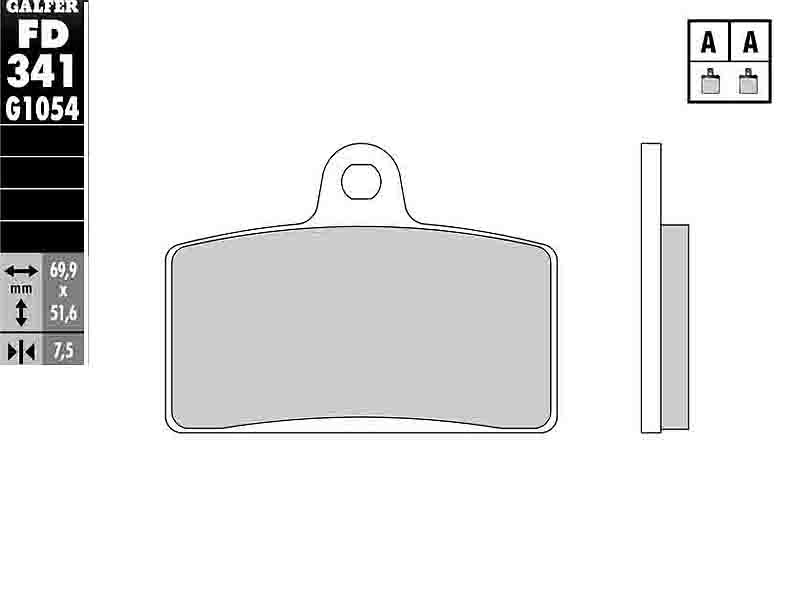 Galfer Bromsbelägg (Semi-metall)