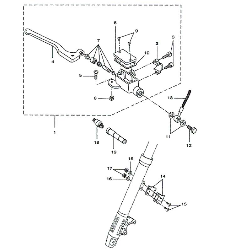 Yamaha Bromsslang - SM (03-07) (1D5F587200)