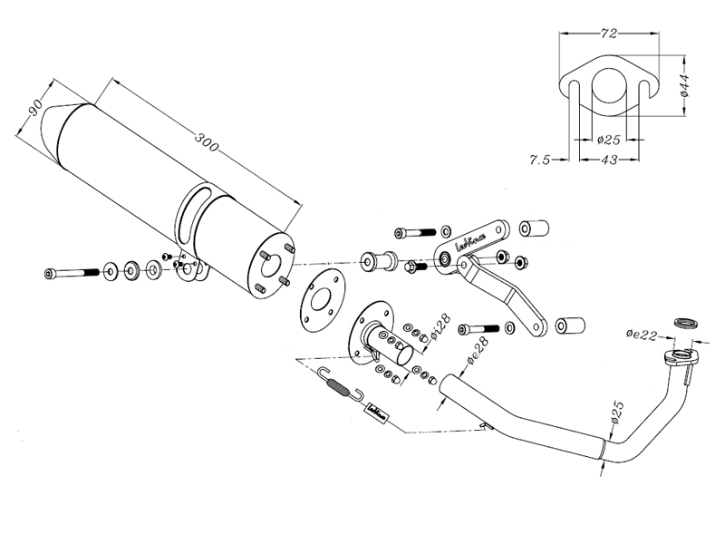 LeoVince Avgassystem (HM-TITAN) GY6 139QMB