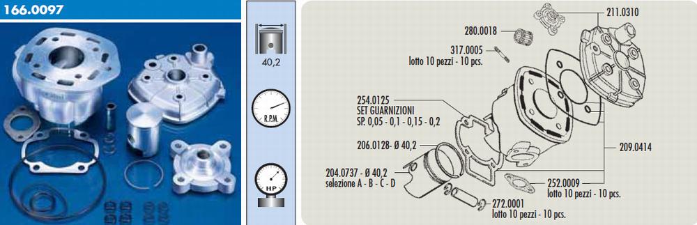 Polini Cylinderkit (Evolution) 50cc (12 mm)