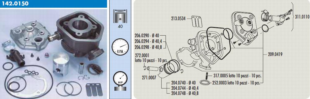 Polini Cylinderkit (Sport) 50cc