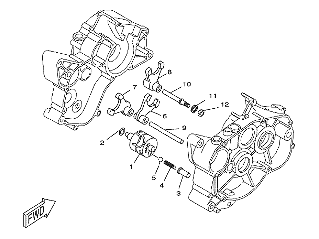 Yamaha Sprngskiss - Vxeltrumma/Gafflar (AM6)