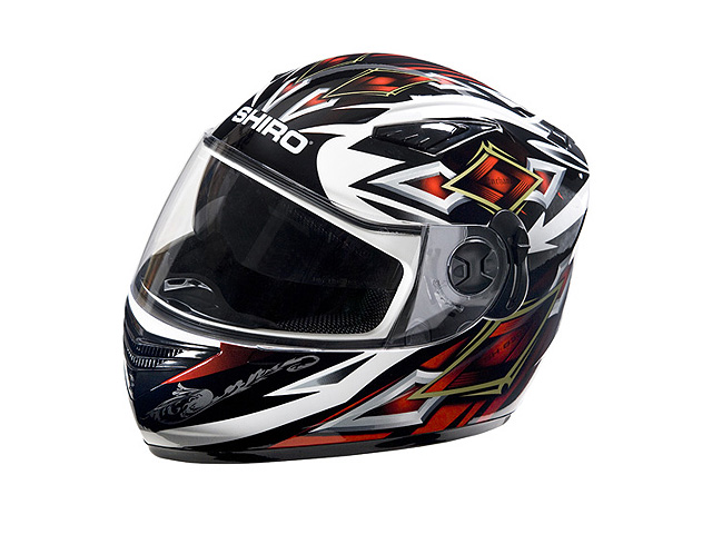Shiro Integralhjälm (SH-830) Motorland Röd