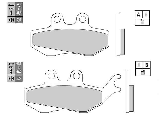 Galfer Bromsbelägg (Semi-metall) Premium