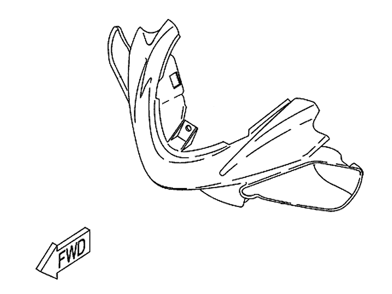 Yamaha Främre styrkåpa (5BRF6143014B)
