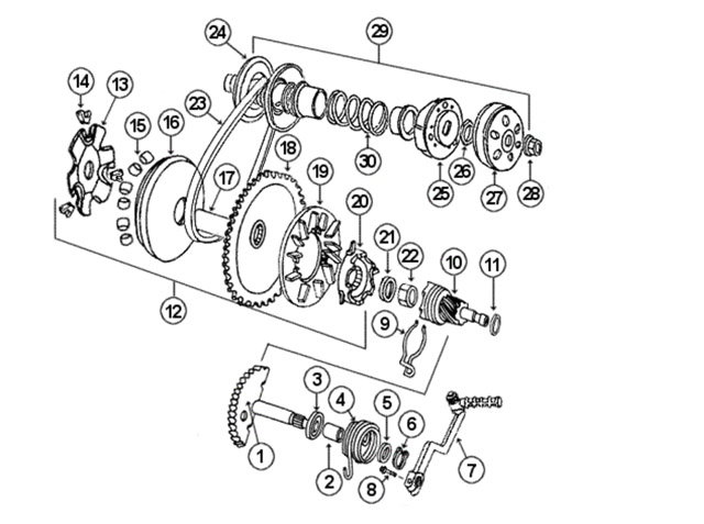 SP Variatormutter (M12)