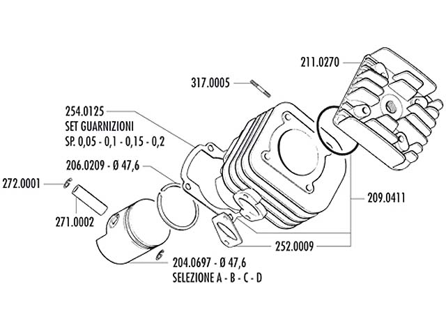 Polini Cylinderkit (Evolution II) 70cc