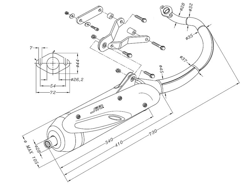 Sito Avgassystem (Standard)