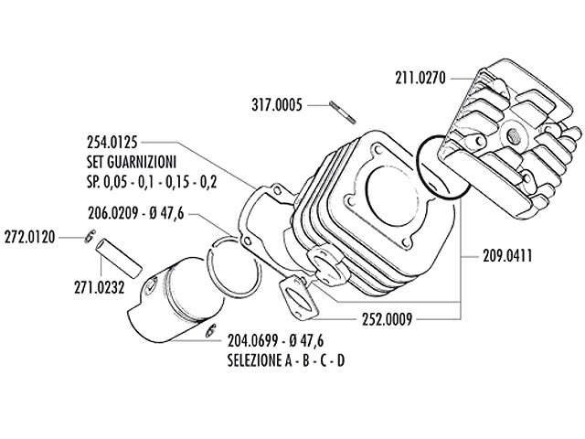 Polini Cylinderkit (Evolution II) 70cc