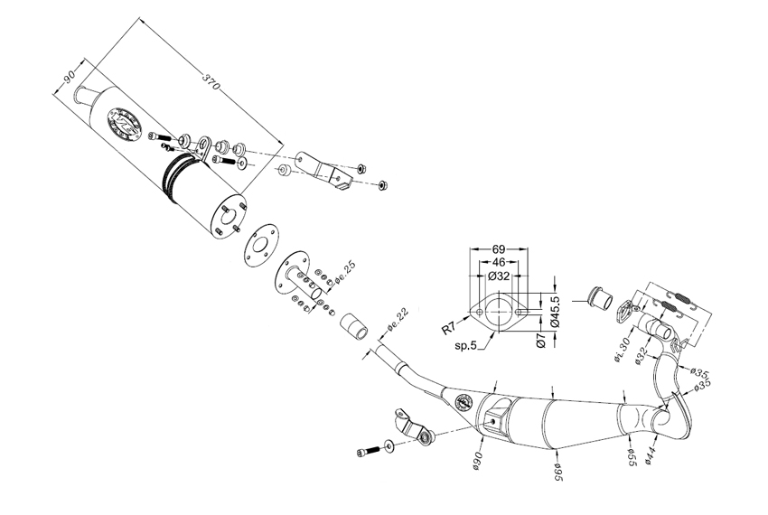 LeoVince Avgassystem (V6)