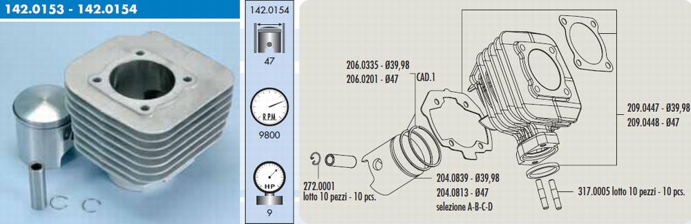 Polini Cylinder (Sport) - 50cc