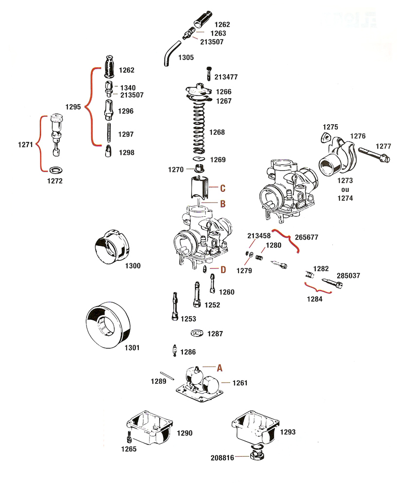 Dellorto Fjder (luftskruv) - PHBG/PHBN/PHVA Frgasaren