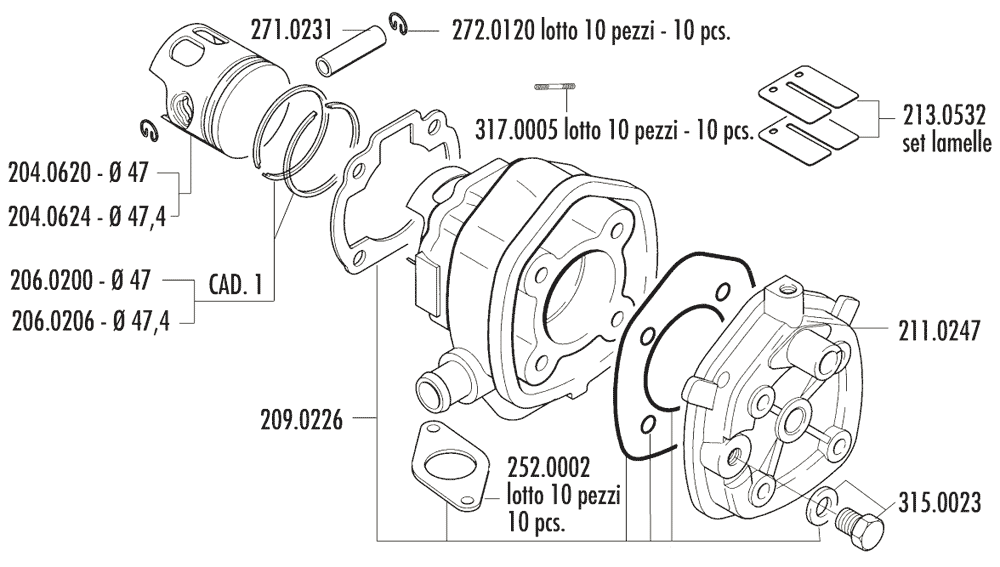 Polini Topplock (Sport) 70cc