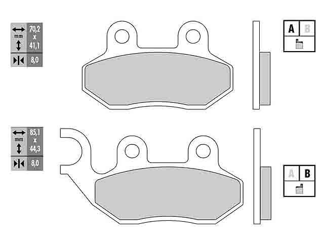 Galfer Bromsbelägg (Semi-metall)