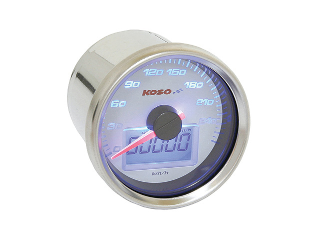 Koso Hastighetsmätare (D55, White) 0-260km/h