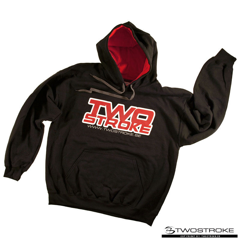 TSR Hoodie (Twostroke Logo) Svart/Röd
