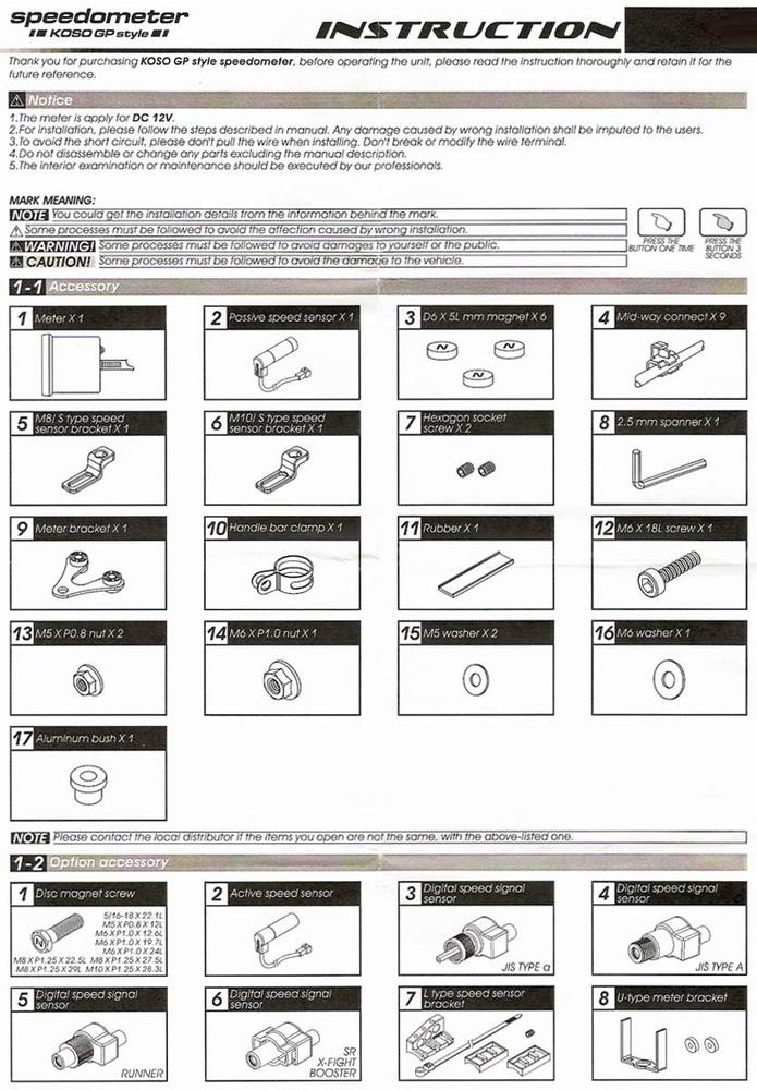 Koso Hastighetsmätare (Chrome Style)