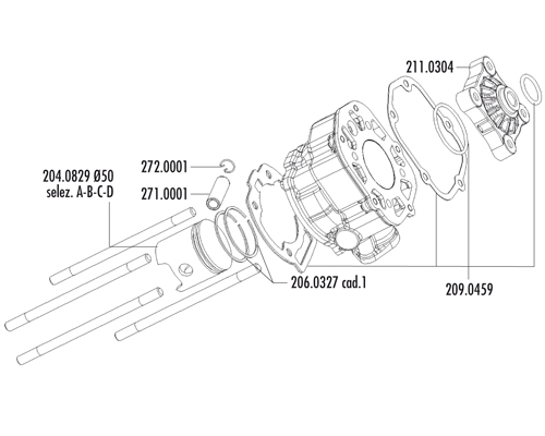 Polini Cylinderkit (Evolution) 80cc - PIA