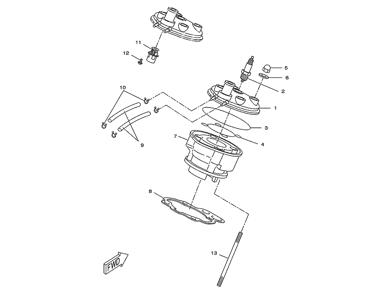 Yamaha Inre topplockspackning (Original)