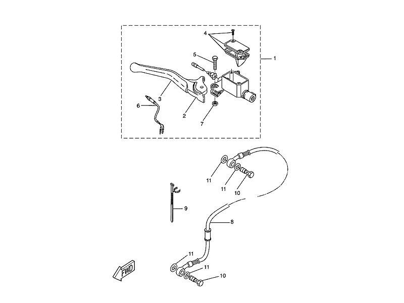 Yamaha Bromsslang (5BRF587251)