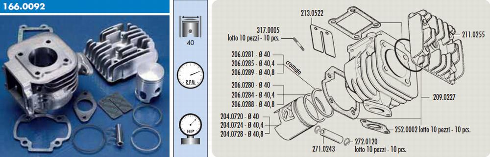 Polini Cylinderkit (Sport) 50cc