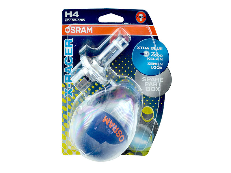 Osram Gldlampor 2xH4 (X-Racer) 60/55W