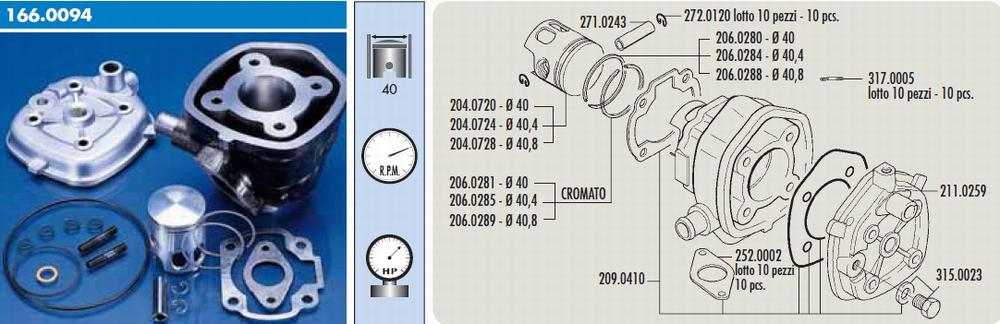 Polini Cylinderkit (Sport) 50cc