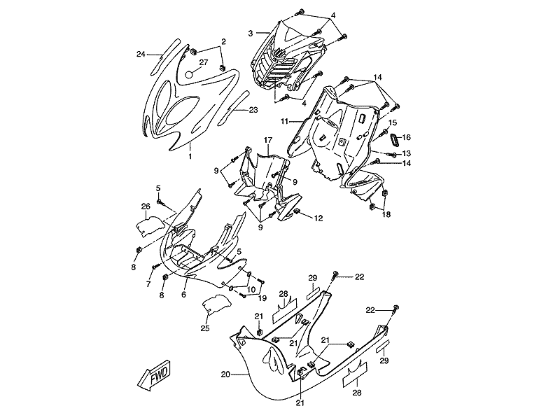 Yamaha Sprngskiss - Frmre kporna (Aerox)