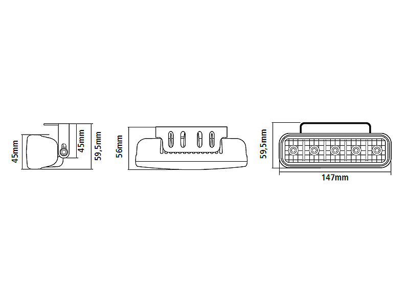 Lampa Extraljus (DRL L-5) 12-24V