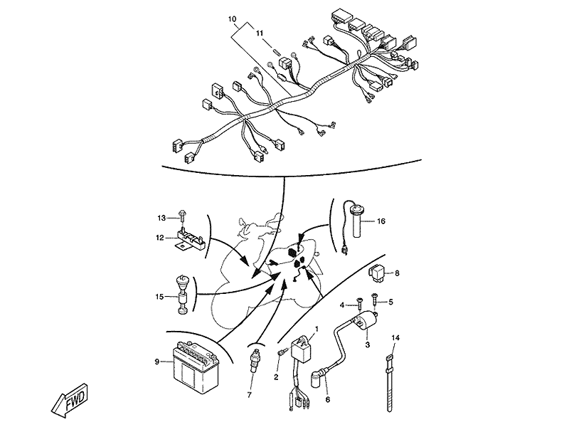 Yamaha Brnslenivgivare (5MEH57520100 5MEH575210)